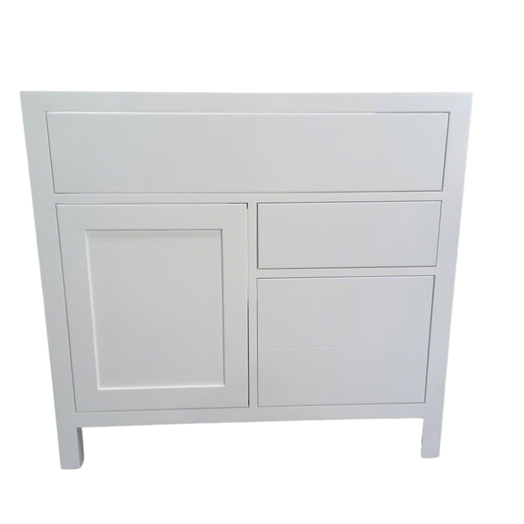 [36VKXWH01SH0012STRM] VANITY 36'' - Shaker 00 - STANDING UNIT (White WH01)