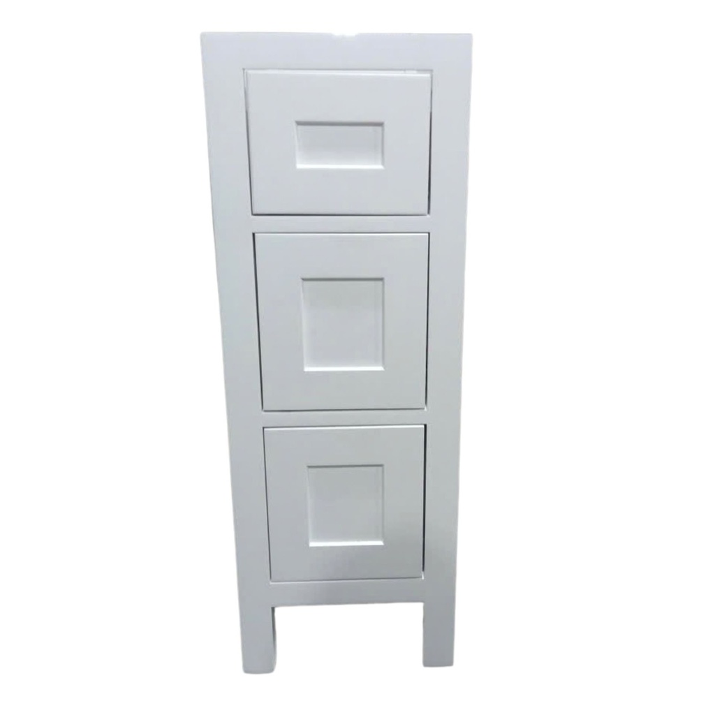 VANITY 12'' - Shaker 00 - STANDING UNIT (White WH01, Rubber)